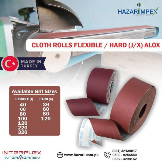 Interflex Abrasive cloth roll Hard (X)(ALOX)
