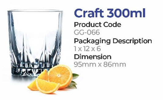 Ganj Glassware Craft 300ML 6 Pieces