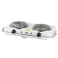 RAF R.8020B Electric Stove 1000+1000 Watts cooking hot plate with temperature control overheat protection electric cooker 2000 watts