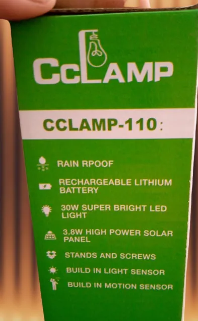 Cclamp cl-110 30w solar street lamp