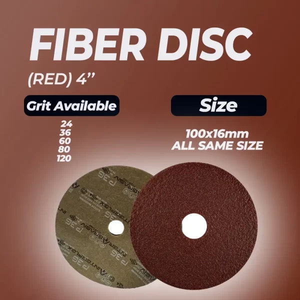 Fiber Disc (Red)4″
