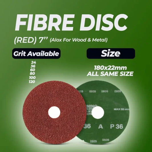 Fiber Disc (Red)7″ (Alox for Wood & Metal)