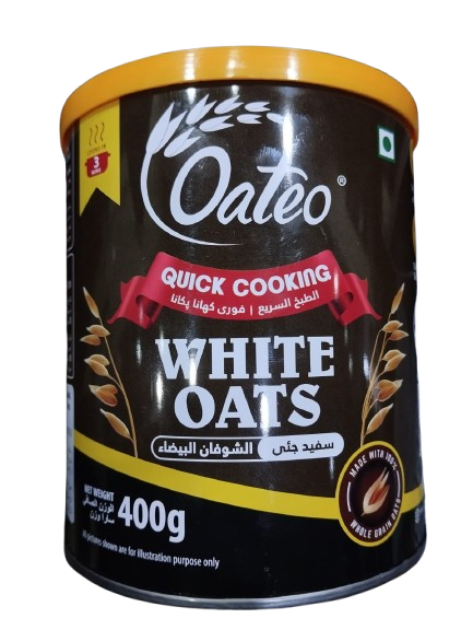 Oateo Instant White Oats Tin 400g