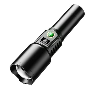 compare product Ruilang P90 SX508 Multi Functional Waterproof Telescopic Flashlight With Digital Display Battery Indicator