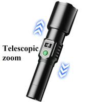 Ruilang P90 SX508 Multi Functional Waterproof Telescopic Flashlight With Digital Display Battery Indicator