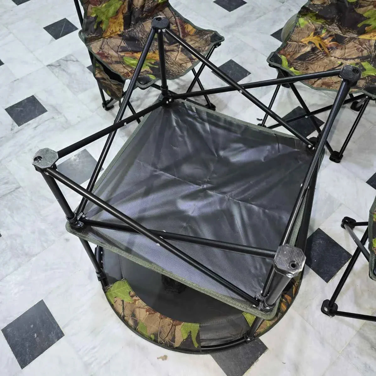 Outdoor Folding Table with 4 Chairs Set for Camping | Table Chair Set For Outdoor Adventure