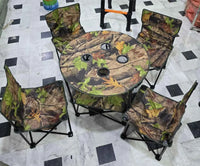 Outdoor Folding Table with 4 Chairs Set for Camping | Table Chair Set For Outdoor Adventure