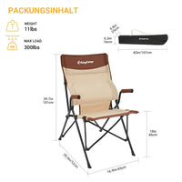 KIingCamp KC2115 Lumbar Support Folding Camping Chair