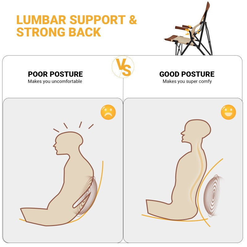 KIingCamp KC2115 Lumbar Support Folding Camping Chair