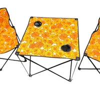 Foldable Outdoor table with 2 chairs