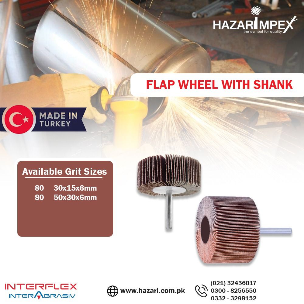 Flap wheel with shank