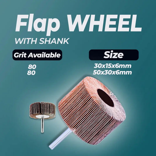 Flap wheel with shank