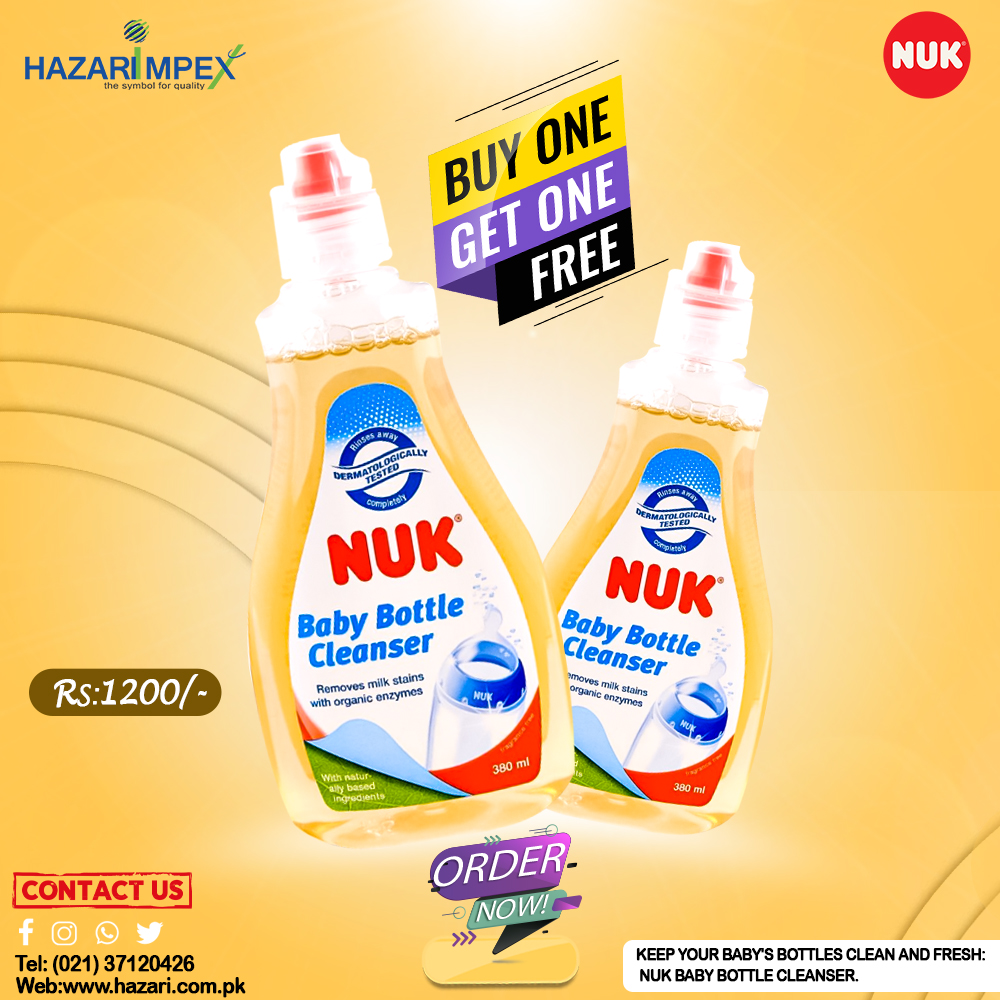 Nuk Baby Bottle Cleanser 380ml Buy 1 Get 1 Free