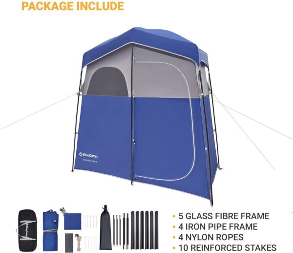 KingCamp Double Shower Tent - Image 8