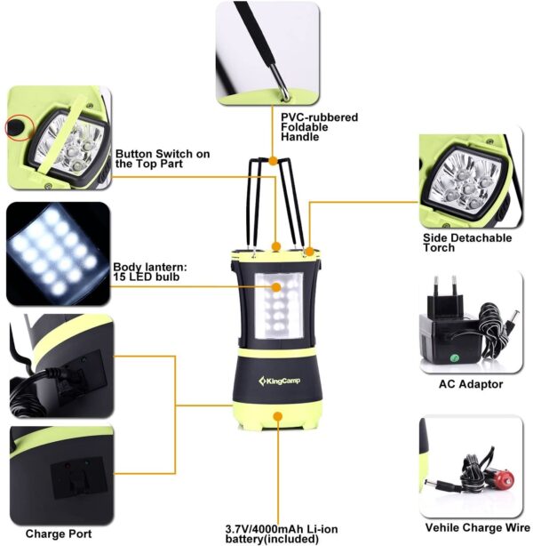 KingCamp Rechargeable LED Lantern - Image 4