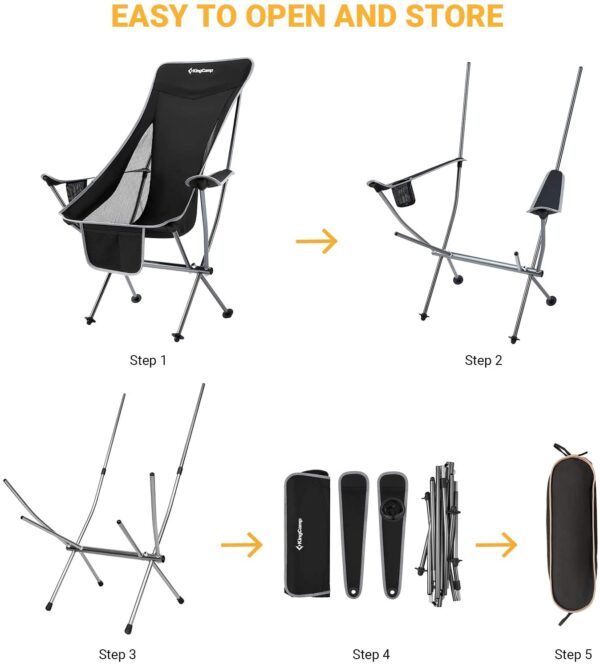 KingCamp Camping Chairs Highback KC2015 - Image 5