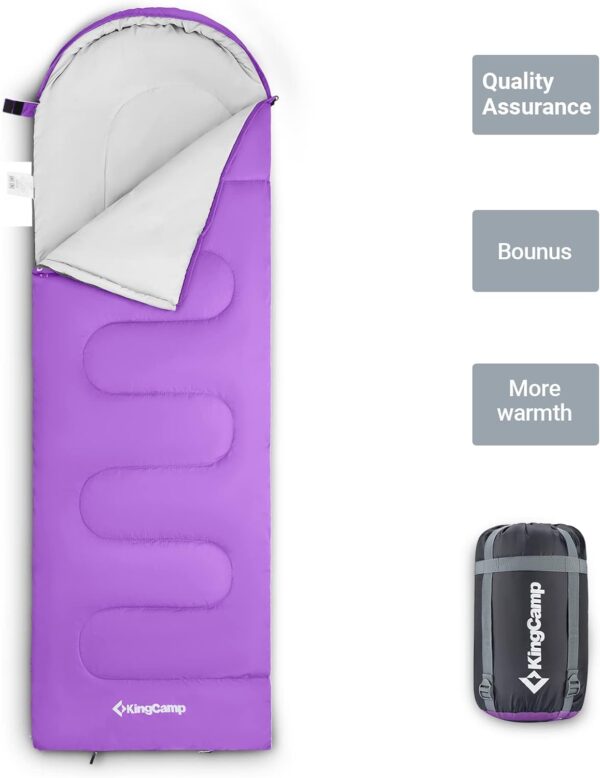 KingCamp Purple Sleeping Bag - Image 2