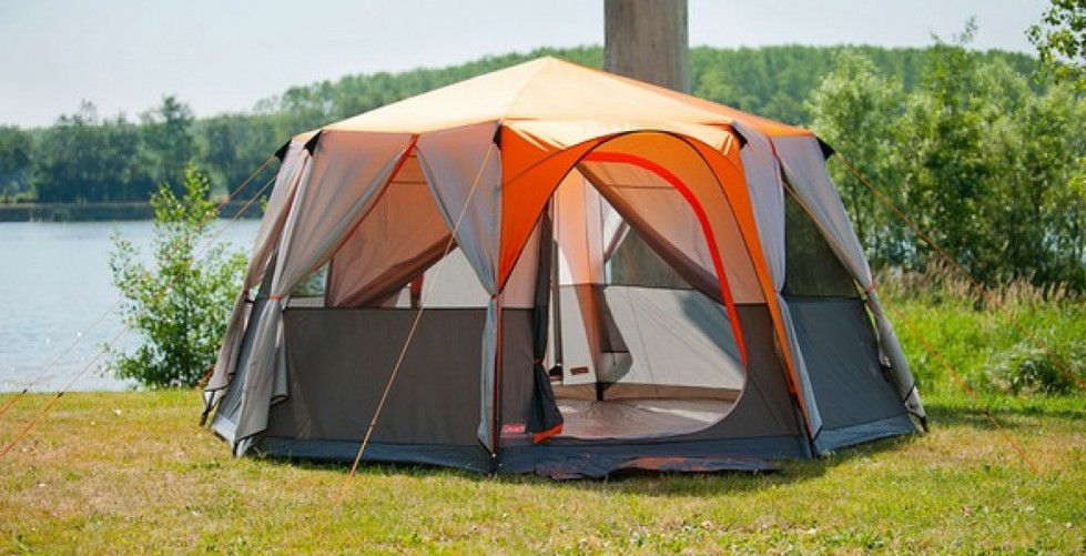 COLEMAN CORTES OCTAGON TENT Orange Green Hazari Impex