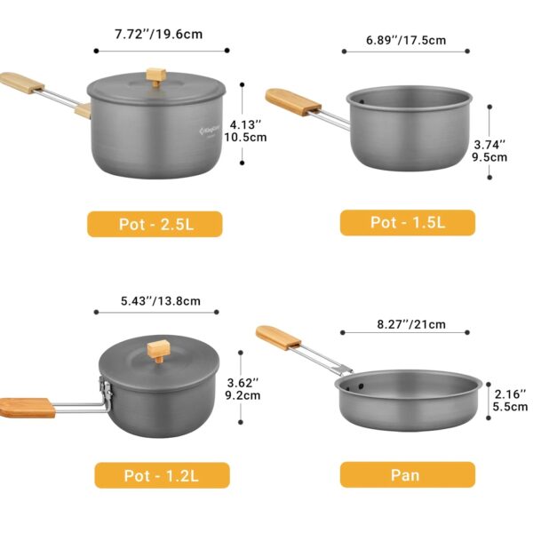 Kingcamp Camping Cookware set KA2126 - Image 2