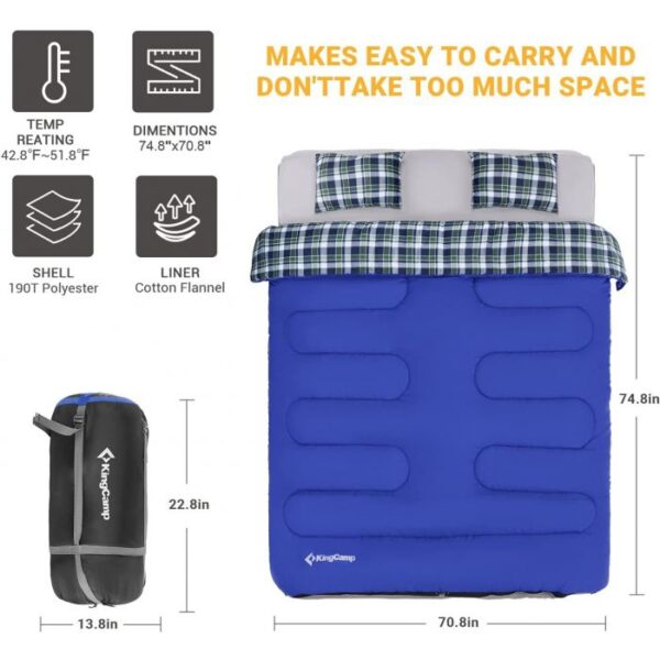 KingCamp Double Sleeping Bag - Image 5