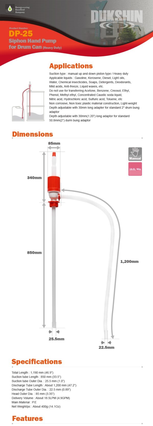 DP 25 SYPHON HAND PUMP - Image 4