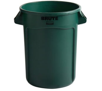 BRUTE 32 Gallon Green Round Trash Can with Lid