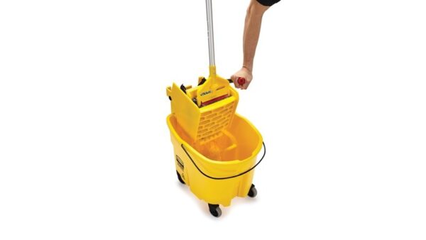 WAVEBRAKE® 35 QT SIDE PRESS BUCKET AND WRINGER, YELLOW - Image 4