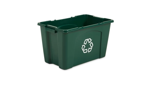 Rubbermaid Commercial Recycling Box 18 Gal Green