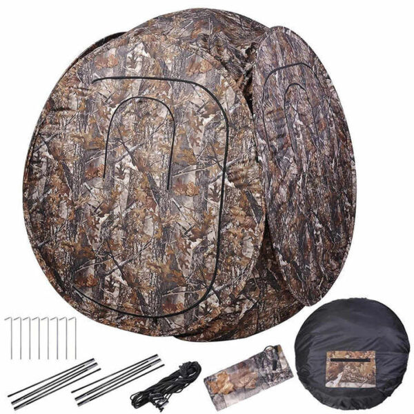 Pop-Up Camouflage Hunting Blind Tent - Image 4