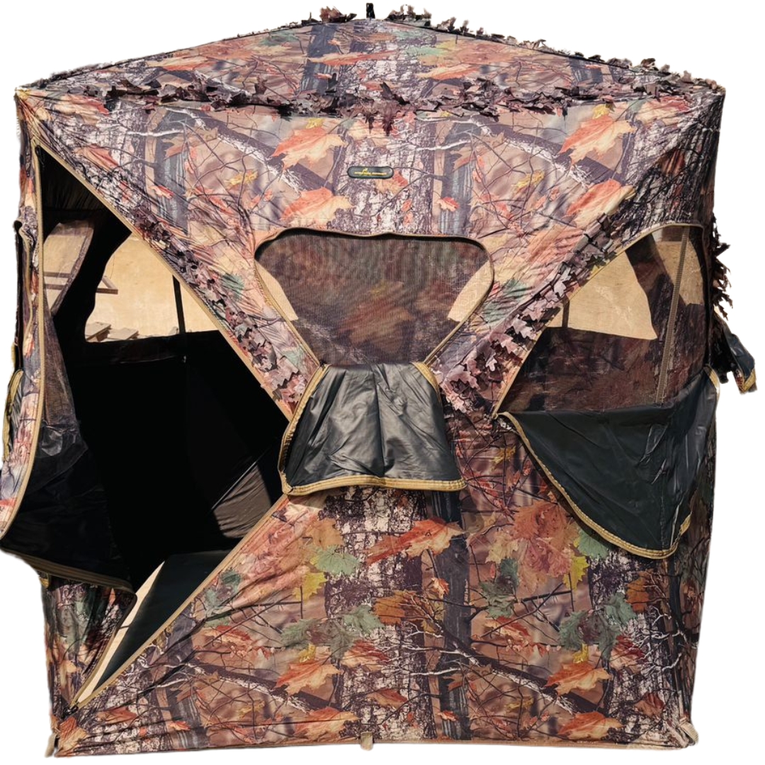 Deluxe Camouflage Pop-Up Hunting Blind – All-Weather Concealment Tent