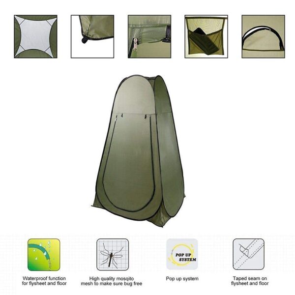 Pop-Up  Instant Privacy Tent, Shower, Toilet, Portable and Spacious, Beach Changing Tent - Image 5