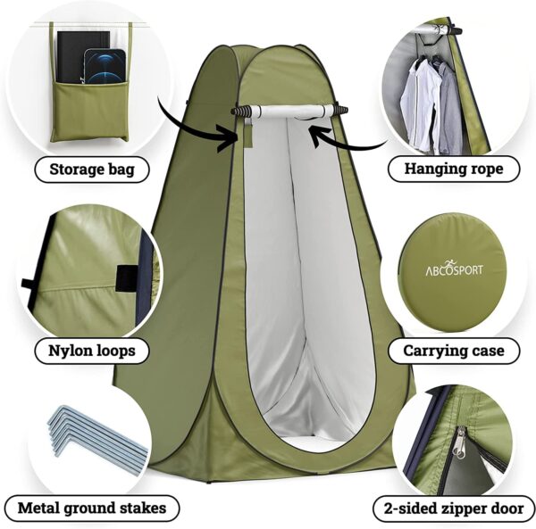 Pop-Up  Instant Privacy Tent, Shower, Toilet, Portable and Spacious, Beach Changing Tent - Image 4