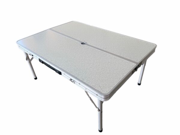 Portable Aluminum Folding Table with Benches - Image 3