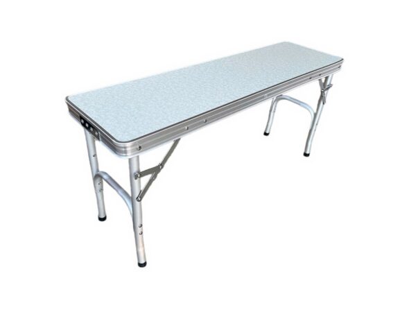 Portable Aluminum Folding Table with Benches - Image 4